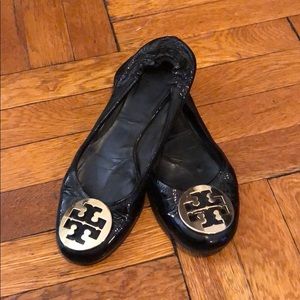 Patent Leather Tory Burch Reva Flats Sz. 9